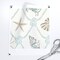 Sea Creatures Blue Seashells Starfish Crabs Coastal Coral Ocean Beach Custom Printed Fabric by Spoonflower Various Fabrics by the Yard or Fat Quarter